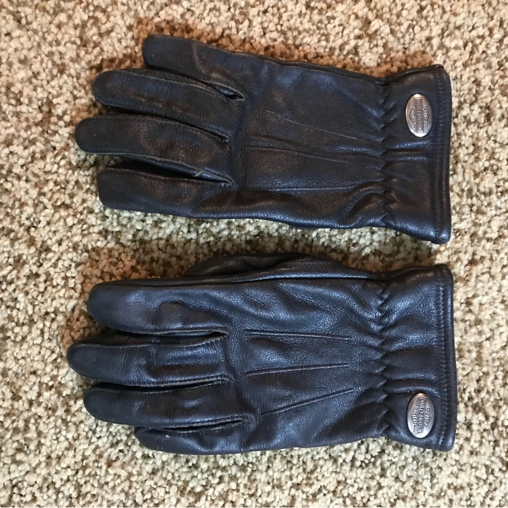 Harley-Davidson Dark Leather Riding Gloves